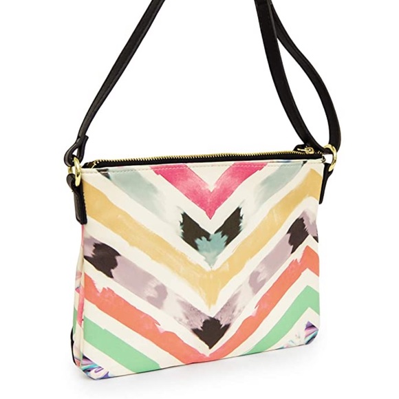 Nicole Miller NEW YORK Chevron Crossbody Bag - Picture 2 of 4